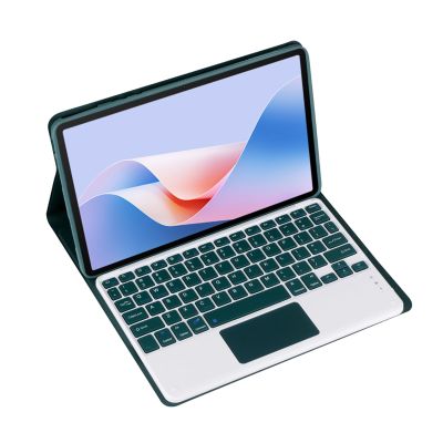Magnetic Detachable Wireless Keyboard & Mouse Combo with Leather Cover for Oppo Pad Air 10.36-inch Tablet  Full Wrapped Protection Keyboard Case (Green,Touch Pad)