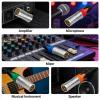 RIVIERA Geisler XLR 3 Pin Male XLR 3 Pin Female Plug Gold-Plated Copper Contacts Fine Silver Nickel Metal Housing with Muficolored Rubber Ring (Silver-housing Colorful-Mark Male) 10 Pack view 2