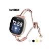 Metal Jewelry Strap For Fitbit Versa 2 3 4 Lite Chain Bracelet for Fitbit Sense/Sense 2(Black,For Versa 4-3-sense-2) view 2