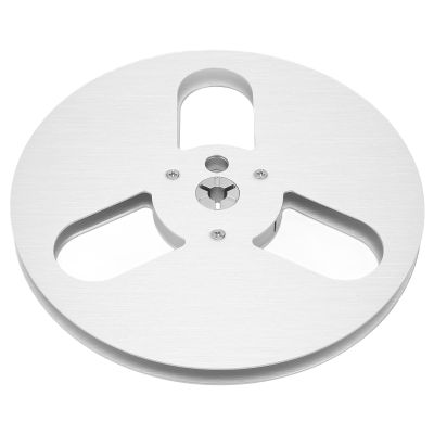 7 Inch Empty Reel Tape for TEAC Sound Quality Improvement Universal Aluminum Alloy 7 Inches 3 Hole Design NAB Flange (Silver)