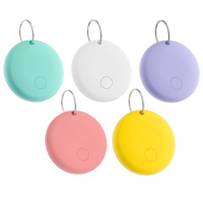 Mini Smart Tags Tracker Work with Apple Find My (iOS Only), IP67 Waterproof, Keys Finder and Item Locator for Keys, Bags,Luggage and More (Not for Android) (Macaroon, 5 Pack)