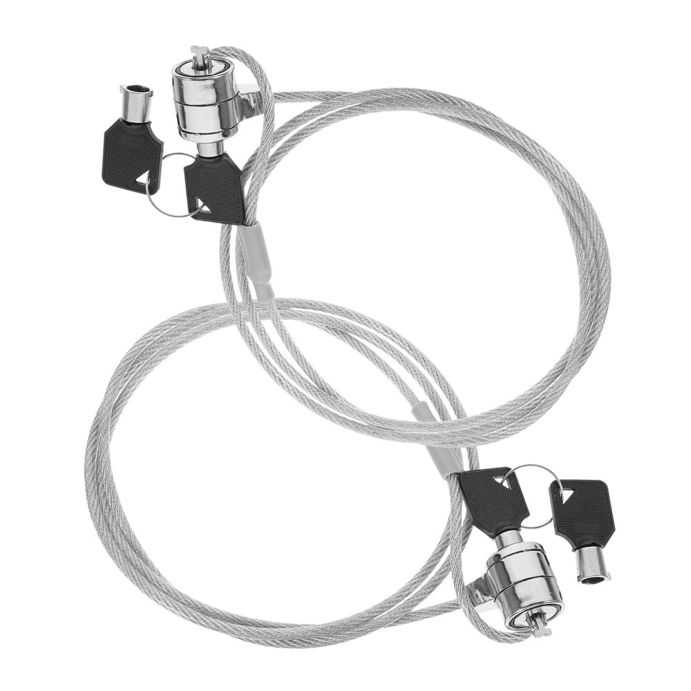 Lurrose 2sets Laptop Locking Cable Keyed Theft Security Lock for Notebooks Laptops and Monitors Lightweight Easy to Use Against Theft
