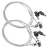 KALLORY 2sets Laptop Locks Keyed Cable Lock for Hardware Security Fingerprint for Air view 1