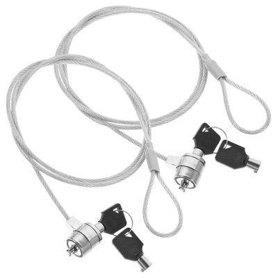 COHEALI 2sets Laptop Security Cable Lock Kit Dual Keyed Locking Cable for Laptops and Digital Devices Lightweight Rotatable Design -Theft for Home Use