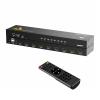 Arvitek 8 Port HDMI KVM Switch 8 in 1 Out 4K@60Hz, 1U Rack Mount KVM, USB Keyboard Mouse Sharing for 8PCs, Includes 8 HDMI Cables, IR Remote, 4 USB 2.0 Port, Wired Controller view 1
