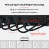 Power StripIEC C13 Metal 8 Outlet Wall Mount Heavy Duty Wide Spaced Long Power Strip with10FT C14 Plug Cable10A Rack Mountable PDU/Data Center Power Distribution view 3
