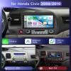4G+64G 5.0Bluetooth Radio for Honda Civic 2006-2011 Car Stereo with IP69K Backup Camera,9inch 1280x720P IPS Touch Screen,Android Auto,DSP 32EQ,FM/RDS,Weather Display,Mirror Link RCA SWC view 2
