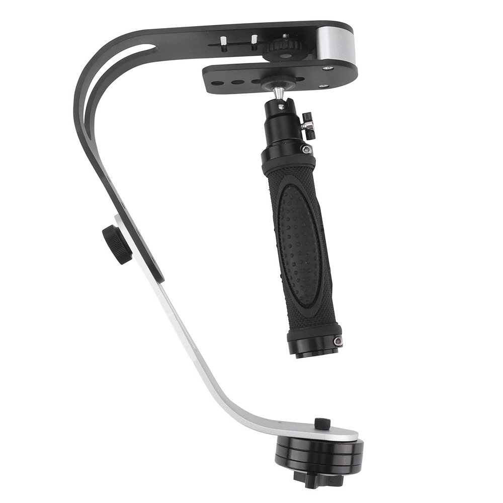 Camera Stabilizer for and Mirrorless Cameras Bow-Shaped Aluminum Alloy Handheld Stabilizer with Adjustable Counterweights