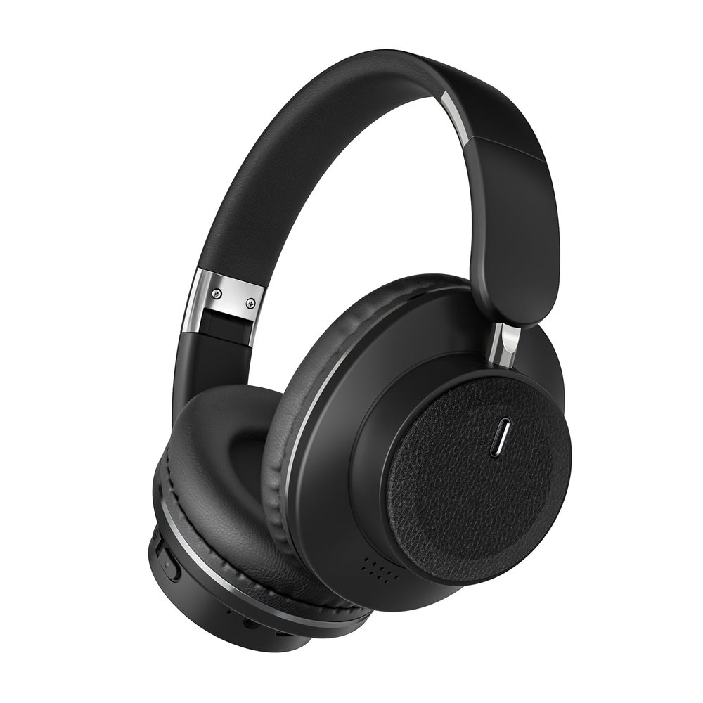 KUUCAT H9 Rotatable Wireless Headphones Over The Ear with1.5m Audio Cable,Built-in Mic, Deep Bass Foldable Hi-res Lightweight Bluetooth Headsets for Home,Travel,iOS,Android,Outdoor(Black)