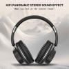 KUUCAT H9 Rotatable Wireless Headphones Over The Ear with1.5m Audio Cable,Built-in Mic, Deep Bass Foldable Hi-res Lightweight Bluetooth Headsets for Home,Travel,iOS,Android,Outdoor(Black) view 3
