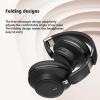 KUUCAT H9 Rotatable Wireless Headphones Over The Ear with1.5m Audio Cable,Built-in Mic, Deep Bass Foldable Hi-res Lightweight Bluetooth Headsets for Home,Travel,iOS,Android,Outdoor(Black) view 4