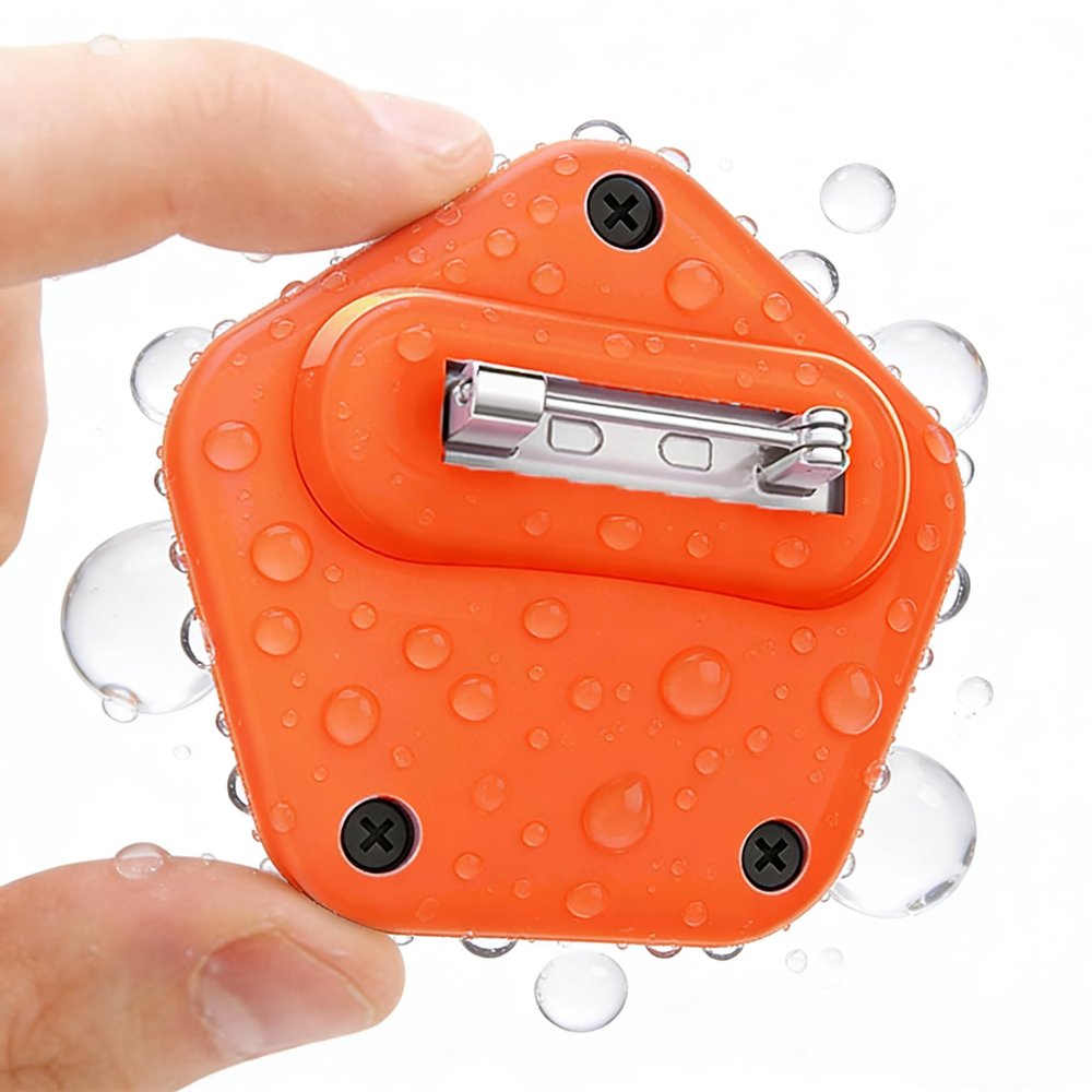 Air tag Holder for Kids Hidden GPS Tracker Case (Not Silicone) | New Material (Fully Waterproof) (Fully Closed) | Air Tag Hidden Kids Holder with Invisible Pin (Orange 1)