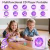 CD Player Portable Bluetooth Rechargeable: CD Players for Home Kegaudio 1800mAh Desktop Wall CD Player with Speakers with Dust Cover FM Radio USB Remote Control view 2