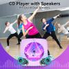 CD Player Portable Bluetooth Rechargeable: CD Players for Home Kegaudio 1800mAh Desktop Wall CD Player with Speakers with Dust Cover FM Radio USB Remote Control view 4