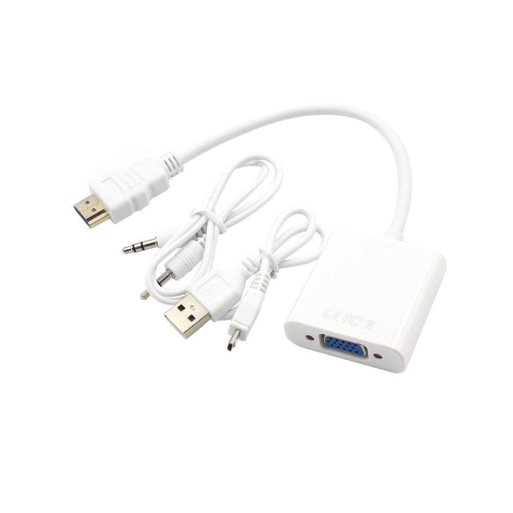 TEHAUX to Vga Adapter Audio Adapter Cable USB Charging for Computer Laptop Monitor Projector