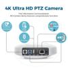 RGBlink 4K PTZ Camera HDMI, AI Auto-Tracking, 10X Optical Zoom, USB3.0 LAN HDMI PTZ Camera for Church Worship Education Conference Events, RGB10X-UUAI-BKReal 4K Output view 4
