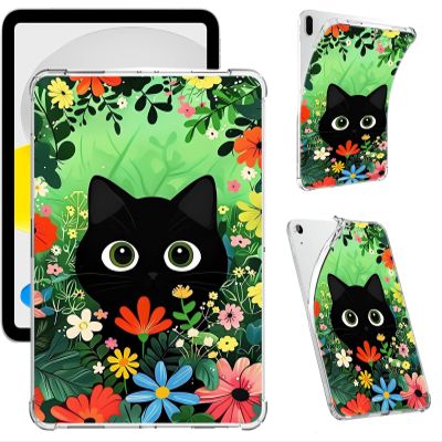 Clear Case for 6" Kindle Paperwhite (10th Generation,2018 Release),Slim Transparent Soft TPU Paperwhite 4 10th Gen Protective Cover with Shockproof Bumper Scratch-Resistant Back,Flower Cat