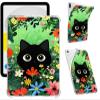 Clear Case for 6" Kindle Paperwhite (10th Generation,2018 Release),Slim Transparent Soft TPU Paperwhite 4 10th Gen Protective Cover with Shockproof Bumper Scratch-Resistant Back,Flower Cat view 1