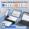iDPRT Portable Printer Wireless for Travel - Bluetooth Mobile Printer Support for 8.5"x11" US Letter, Inkless Compatible with iOS, Android, Laptop for Office, Car and Home (pro, Black) view 2
