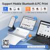iDPRT Portable Printer Wireless for Travel - Bluetooth Mobile Printer Support for 8.5"x11" US Letter, Inkless Compatible with iOS, Android, Laptop for Office, Car and Home (pro, White) view 2
