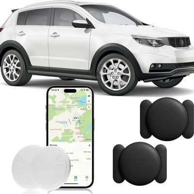 Hongtop H GPS Tracking Devices, 2PCS Tracker Device for Vehicles Work with Find My (iOS Only), Hidden Tracking Devices for Cars with Magnetic Case, No Monthly Fee Car GPS Tracker