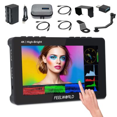 FEELWORLD F6 Pro DSLR Camera Field Monitor Bundle, 5.5 Inch