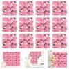 12 Pcs Flower Wall Panels, 24 x 16 Inch Artificial Wall Flower Backdrop, 3D Silk Floral Rose Panels Handmade for Photo Background Home Party Wedding Backdrop Decoration (Dark Pink) view 1