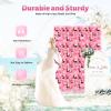 12 Pcs Flower Wall Panels, 24 x 16 Inch Artificial Wall Flower Backdrop, 3D Silk Floral Rose Panels Handmade for Photo Background Home Party Wedding Backdrop Decoration (Dark Pink) view 2