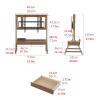 EKDJSN Mobile TV Stand, Tilt & Height Adjustable Rolling TV Cart with Drawers, Wood Floor TV Stand, 40-85 Inch TV, 80kg Max Load view 4