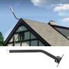 Adjustable Pivot Lock Bracket J Pole Mast Mounting Kit with Antenna Adapter for Gen 2 Rectangular, Wall Eave or Roof Mounting, Heavy Duty Steel view 3