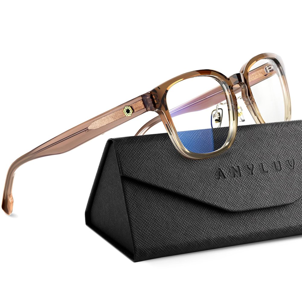 ANYLUV Blue Light Glasses Men Women Computer Gaming Glasses Anti Eyestrain Lightweight Blue Light Blocking Glasses