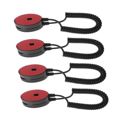 GRIRIW 4pcs Phone Model Tether Adhesive Hook Retractable Cable Lock Remote Control Tether