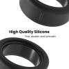Chofit Soft Silicone Protector for UltraHuman Ring AIR Cover,Compatible with Ring Air Protector, Flexible Elastic Case for Women&Men (Black&Clear, M,10/11/12/13/14) view 2