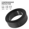 Chofit Soft Silicone Protector for UltraHuman Ring AIR Cover,Compatible with Ring Air Protector, Flexible Elastic Case for Women&Men (Black&Clear, M,10/11/12/13/14) view 3