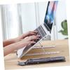 COHEALI Aluminum Alloy Foldable Laptop Stand Heat Dissipation Adjustable Portable Bracket for Ergonomic Use Office Travel Silver Boxed view 3