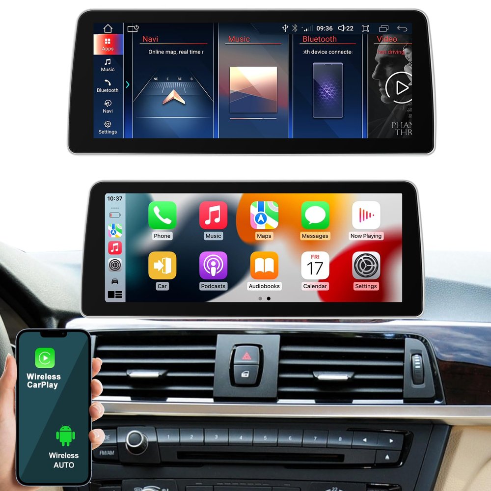 12.3" Carplay Screen for BMW 3/4 Series F30/F31/F32/F33/F34/F36 2013-2016 Years with NBT System, Android Auto Car Stereo Multimedia Car Radio Receiver, 1920 * 720 HD GPS NAVI