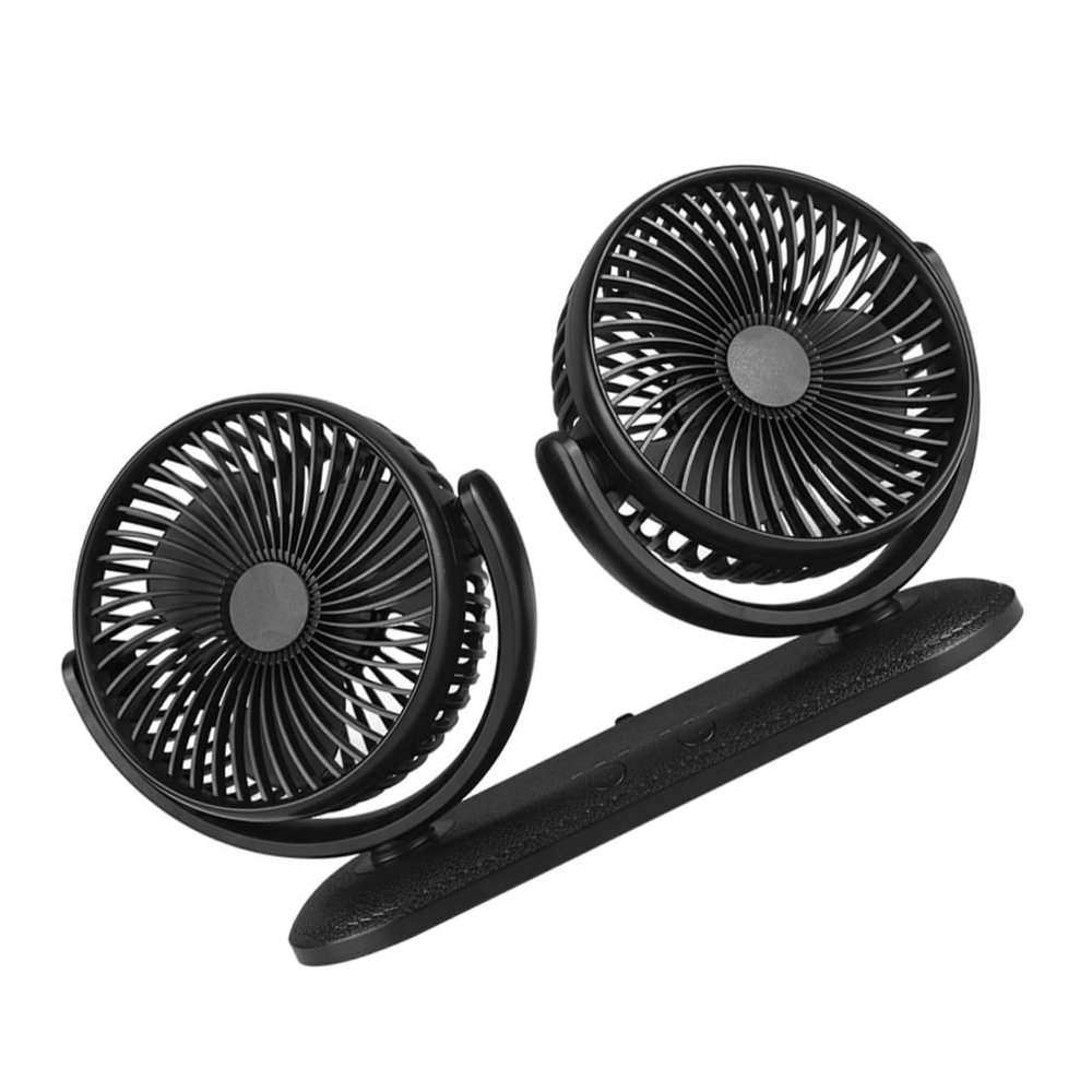 DECHOUS 1pc Dual USB Car Cooling Fan Speed Portable Dashboard Fan for Cars Backseat Use Travel and Hot Weather Compact and Efficient Vehicle Air Circulator