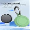 Case for aowoka Tracker Air Tag. Superior Silicone Build, Shockproof & Anti - Slip. Fits Widely, Protects Against Scratches. Precise Cutouts Ensure Full Functionality.Black*2+Green*2 view 4