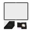 Portable Projection Screen, Foldable Non Crease White Projector Curtain, Movie Projection Screen 4:3 for Wall Bound onto a Frame, Home Open air (100 inches) view 2