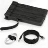 100pcs Cable Ties Reusable All-Black Wire Ties Cable Management Cord Ties Reusable for Electronics Hook and Loop Cable Ties for Computer 6 Inch view 1