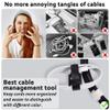 100pcs Cable Ties Reusable All-Black Wire Ties Cable Management Cord Ties Reusable for Electronics Hook and Loop Cable Ties for Computer 6 Inch view 3