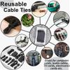 100pcs Cable Ties Reusable All-Black Wire Ties Cable Management Cord Ties Reusable for Electronics Hook and Loop Cable Ties for Computer 6 Inch view 4