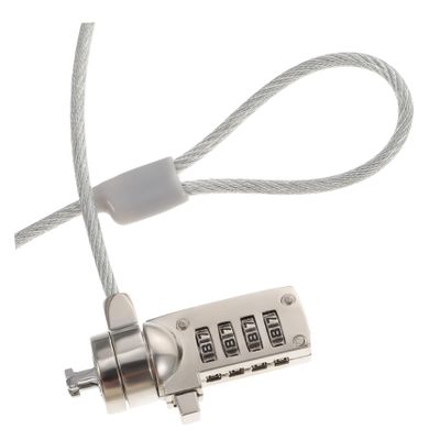 DIYEAH 1.8m Laptop Locking Cable Security Hardware Theft Notebook Lock Resettable Code for Laptops Monitors and Projectors Compatibility