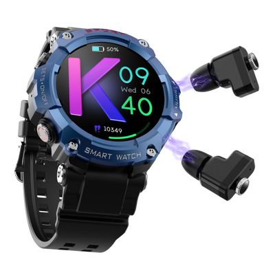 Ateclouds Military Smart Watch with Earbuds for Men, Bluetooth Calling can Answer and Make Calls, Sports Fitness Tracker,100 Sports Modes, Custom Watch face