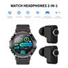 Ateclouds Military Smart Watch with Earbuds for Men, Bluetooth Calling can Answer and Make Calls, Sports Fitness Tracker,100 Sports Modes, Custom Watch face view 4