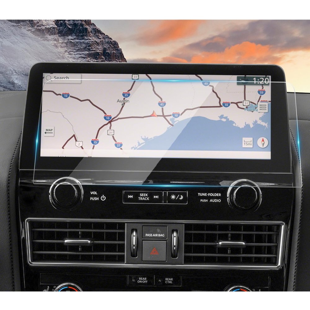 12.3" HD Tempered Glass 2024 Nissan Armada Screen Protector for 2021 2022 2023 2024 Nissan Armada (S, SV, SL, Midnight Edition, Platinum) Touchscreen Cover Screen Saver for Armada 2024 Accessories
