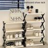 JHDXL Household Essentials, Space-Saving Shoe Storage, Adjustable Height, Square Shoe Cabinet Storage, Shoe Organizer, for Entryway and Bedroom(73 * 84cm/28.7 * 33in) view 3