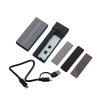 10Gbps M.2 NVME SATA Mobile External SSD Adapter Case USB 3.2 Gen2 Hub,Black view 1