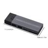 10Gbps M.2 NVME SATA Mobile External SSD Adapter Case USB 3.2 Gen2 Hub,Black view 3