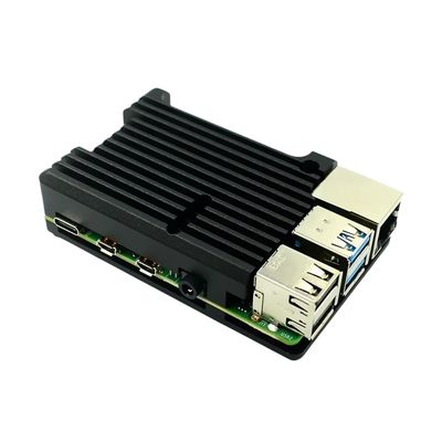 4/3 Aluminum Case with Dual Cooling Fan Metal Shell Black Enclosure for Rpi 4B/3B/3B+ New 2025 High Reliable Electronic Component, Precision, Stable Performance
